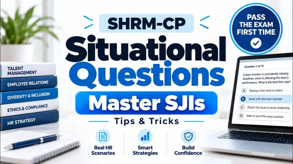 SHRM CP Situational Questions (SJIs) | TIPS TO PICK THE RIGHT ANSWER